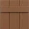 Ekena Millwork 12"W x 12"H True Fit PVC Joined Board-n-Batten Shutters Sample, Burnt Toffee SAMPLE-TFPBBBT - alternate 1
